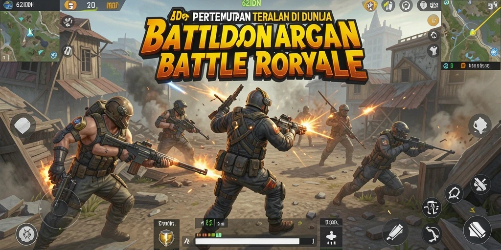 Tampilan menarik dari gameplay 62IDN dalam pertempuran Battle Royale