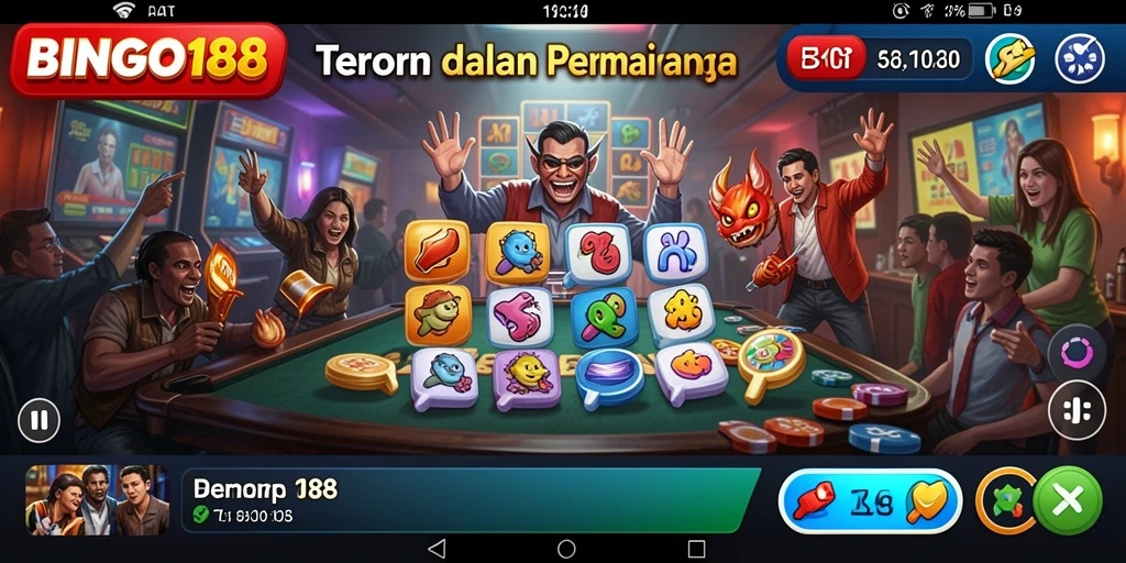 Tampilan gameplay menyeramkan dalam BINGO188.