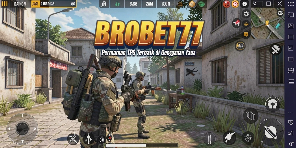 Tampilan gameplay dinamis dari BROBET77 dalam mode TPS.
