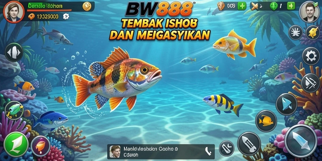Screenshot gameplay BW888 menampilkan aksi menembak ikan yang seru.