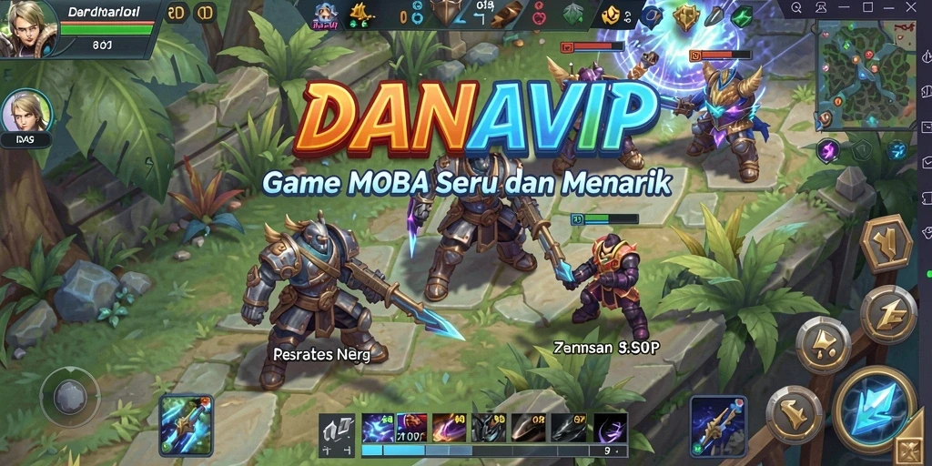 Tampilan gameplay seru dari DANAVIP dalam aksi MOBA.