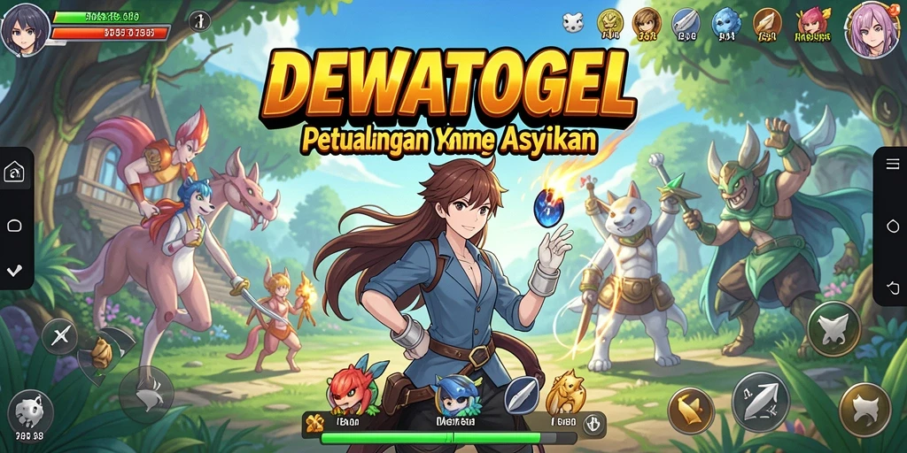 Screenshot gameplay DEWATOGEL menampilkan aksi seru karakter anime.