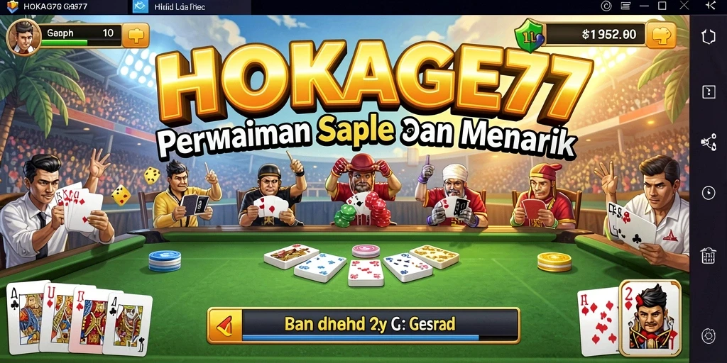 Tangkapan layar HOKAGE77 menampilkan gameplay Gaple yang menarik.