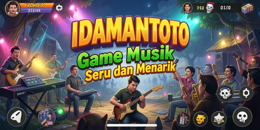 Screenshot gameplay <strong>IDAMANTOTO</strong> yang menunjukkan keseruan bermain musik.