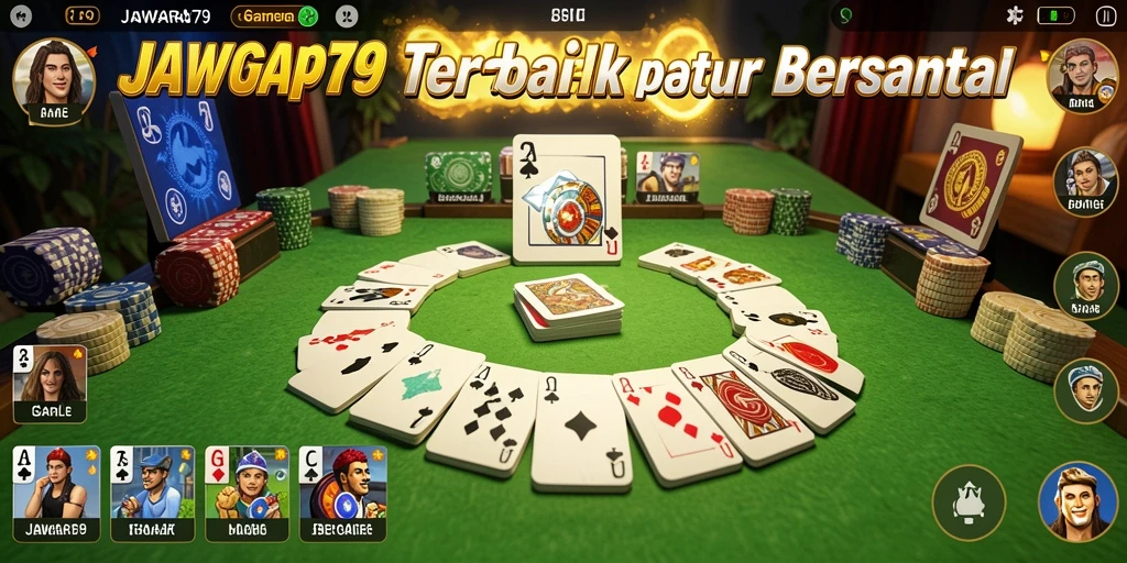 Tampilan gameplay JAWARA79 yang menarik dengan suasana Gaple yang seru.