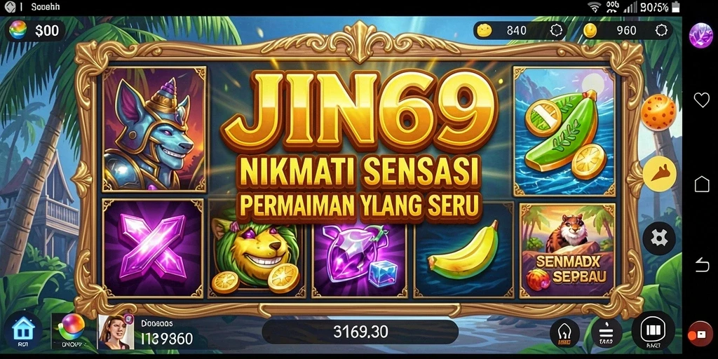 Gameplay menyerukan dari aplikasi Slot JIN69 dengan grafis menawan.