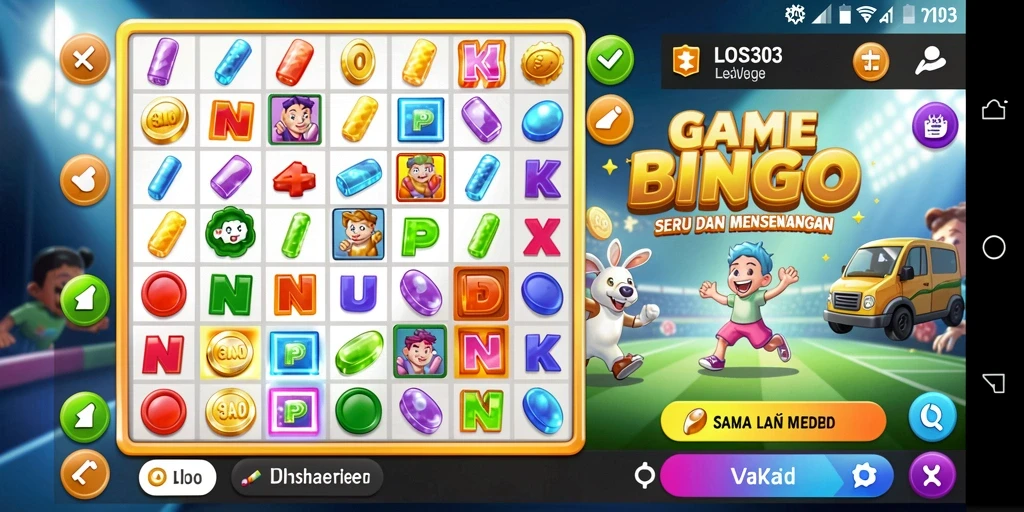 Tampilan gameplay Bingo seru dari LOS303.