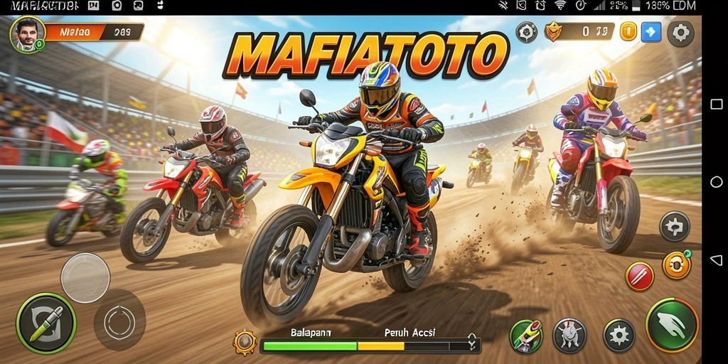 Gameplay seru balapan motor di MAFIATOTO dengan grafis tinggi.