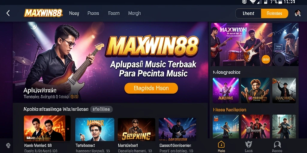 Tampilan utama MAXWIN88 yang menampilkan berbagai pilihan lagu.