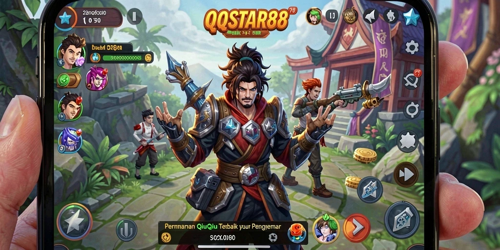 Tampilan gameplay <strong>QQSTAR88</strong> yang seru dan mendebarkan saat bermain QiuQiu.