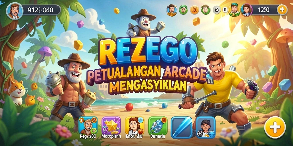 Screenshot gameplay menunjukkan aksi mendebarkan dalam petualangan Arcade.