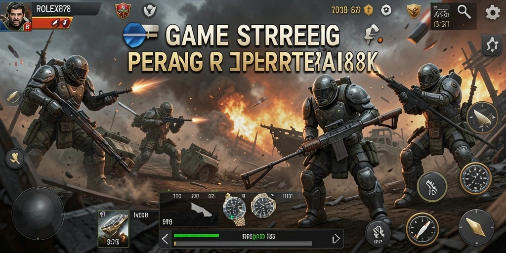 Tampilan menarik dari pertempuran dalam game SLG.