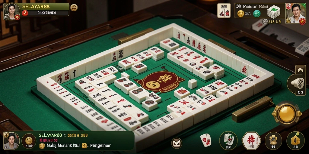Screenshot menampilkan tampilan gameplay Mahjong yang menantang dan seru.