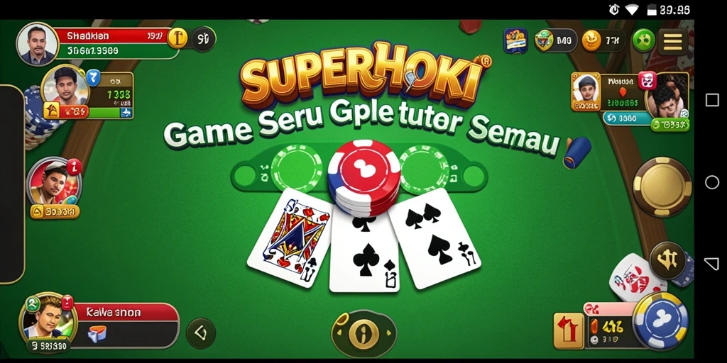 Screenshot gameplay SUPERHOKI menampilkan aksi seru Gaple.